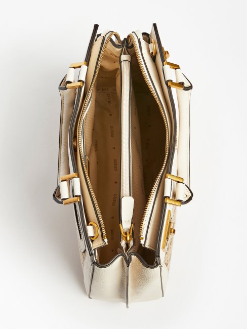 Sac à Main Guess Katey 4g Logo Blanc