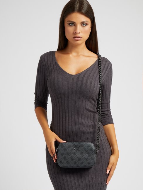 Guess Mini Sac à Bandoulière Multi Noelle Gris