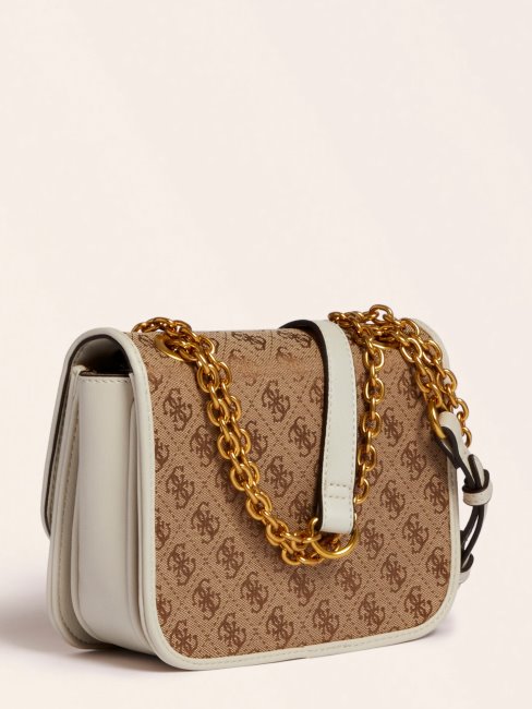 Guess Aileen 4g Logo Sac à Bandoulière Blanc