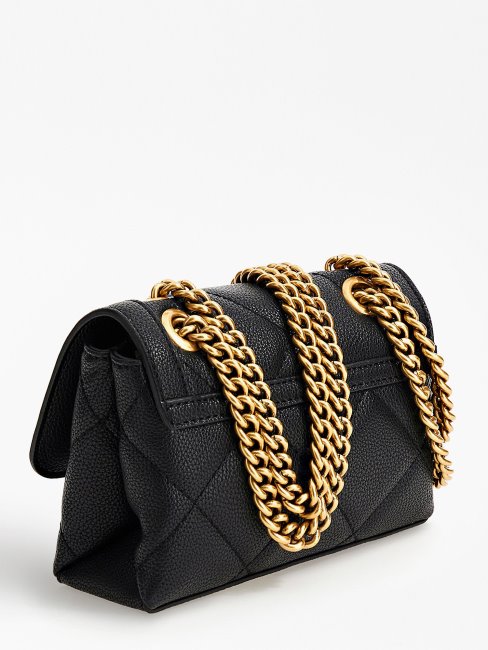 Mini Sac à Bandoulière Matelassé Abey Noir Guess