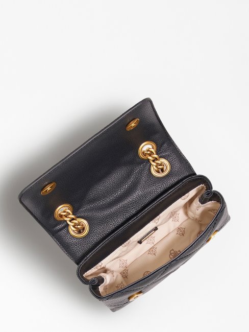 Mini Sac à Bandoulière Matelassé Abey Noir Guess