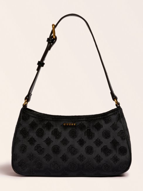 Sac Bandoulière Guess En Velours Kimi Noir