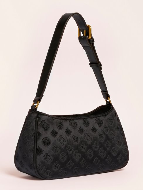 Sac Bandoulière Guess En Velours Kimi Noir