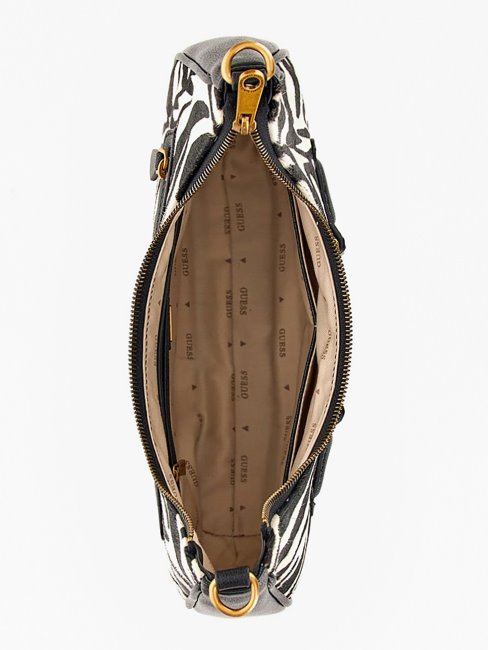 Animalier Aviana Sac à Bandoulière En Cuir Véritable Guess