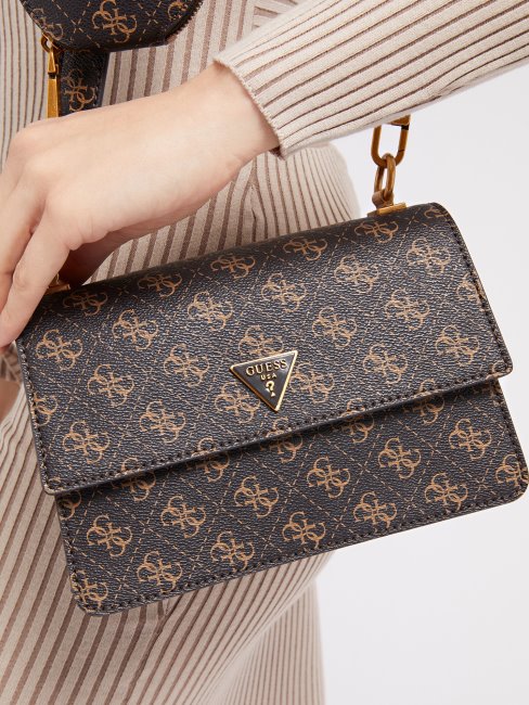 Guess Alexie 4g Logo Mini Sac à Bandoulière Marron