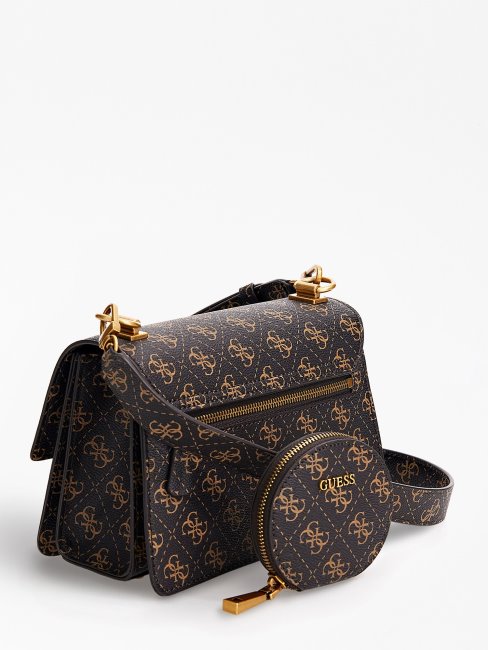 Guess Alexie 4g Logo Mini Sac à Bandoulière Marron