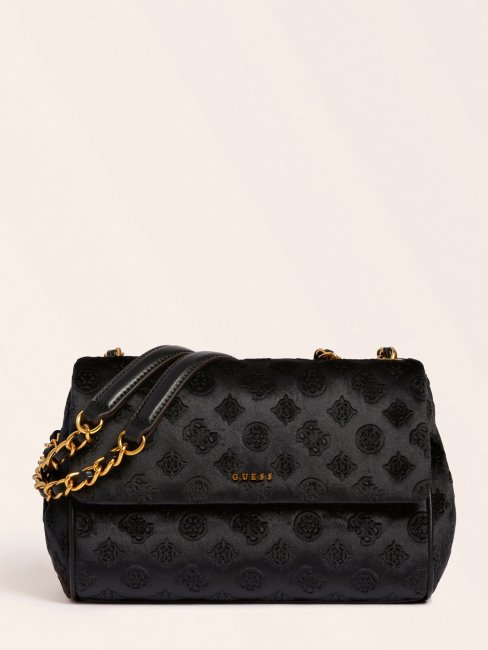 Sac Bandoulière Guess En Velours Kimi Noir