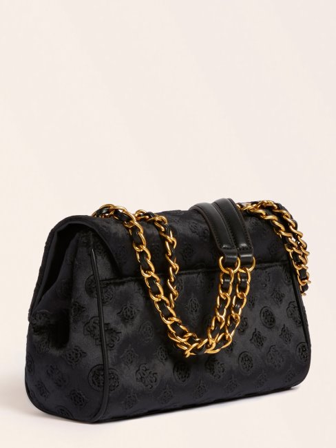 Sac Bandoulière Guess En Velours Kimi Noir