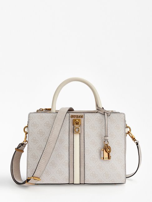 Ginevra 4g Logo Sac à Main Crème Guess