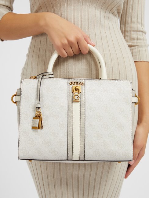 Ginevra 4g Logo Sac à Main Crème Guess