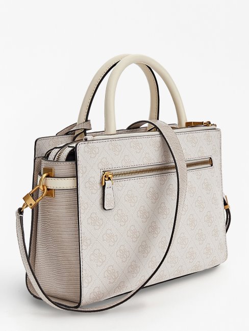 Ginevra 4g Logo Sac à Main Crème Guess