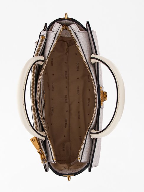 Ginevra 4g Logo Sac à Main Crème Guess