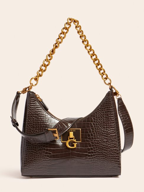 Hobo Guess Marron Stephi Imprimé Croco
