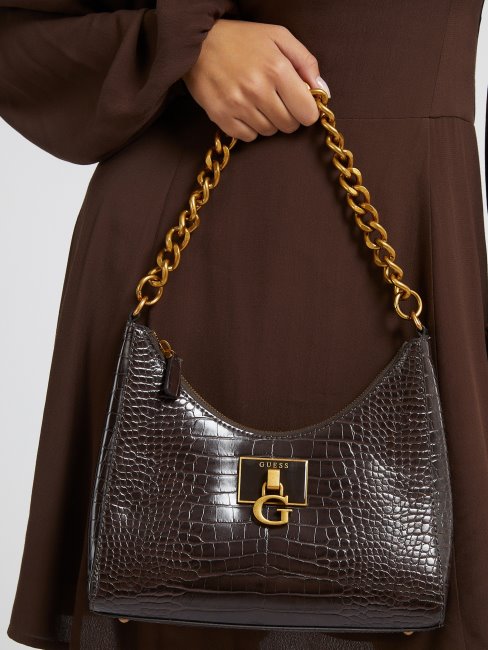 Hobo Guess Marron Stephi Imprimé Croco