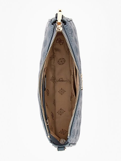 Guess La Femme Mini Sac à Bandoulière Logo En Creux Bleu Clair