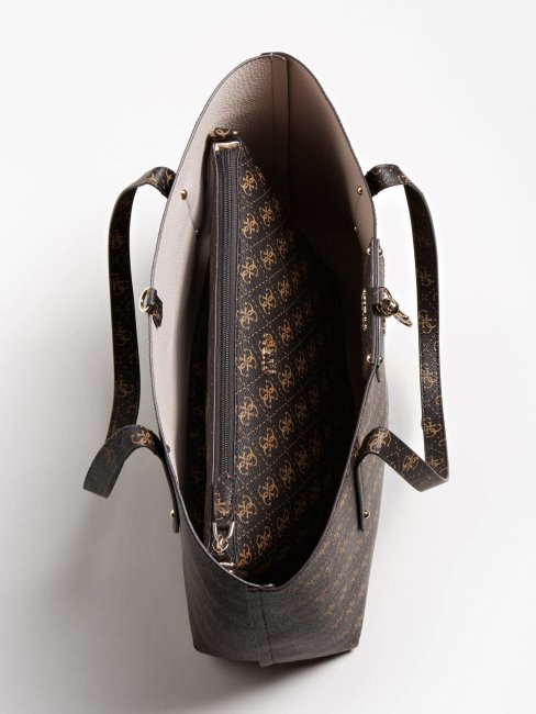 Guess Marron Brenton 4g Logo Shopper
