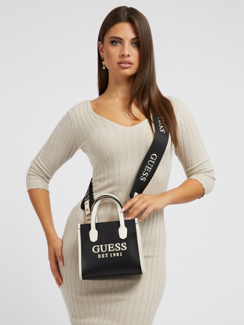 Mini-sac à Logo Silvana Noir Guess