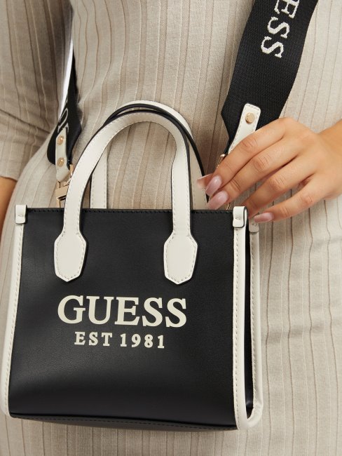 Mini-sac à Logo Silvana Noir Guess