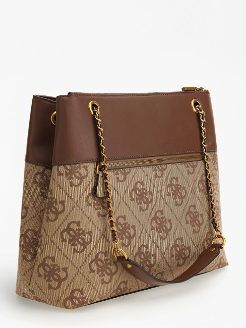 Guess Berta 4g Logo Sac à Bandoulière Marron