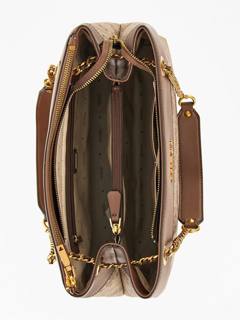 Guess Berta 4g Logo Sac à Bandoulière Marron