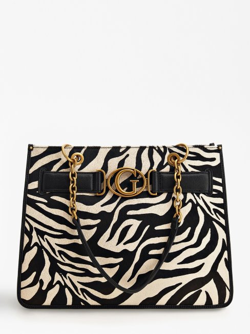 Animalier Aviana Shopper Cuir Véritable Guess