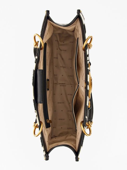 Animalier Aviana Shopper Cuir Véritable Guess