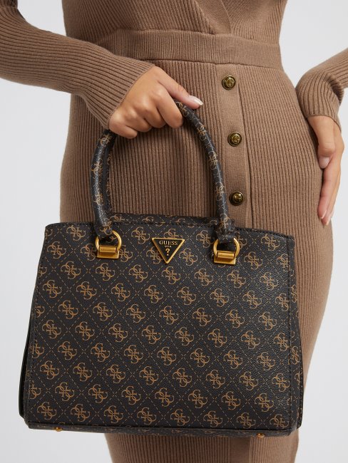 Sac A Main Alexie 4g Logo Guess Marron