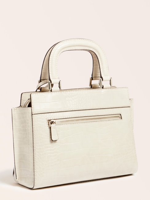 Sac à Main Imprimé Croco Katey Guess Blanc