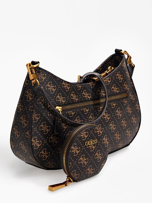 Sac Porté épaule à Logo Alexie 4g Marron Guess