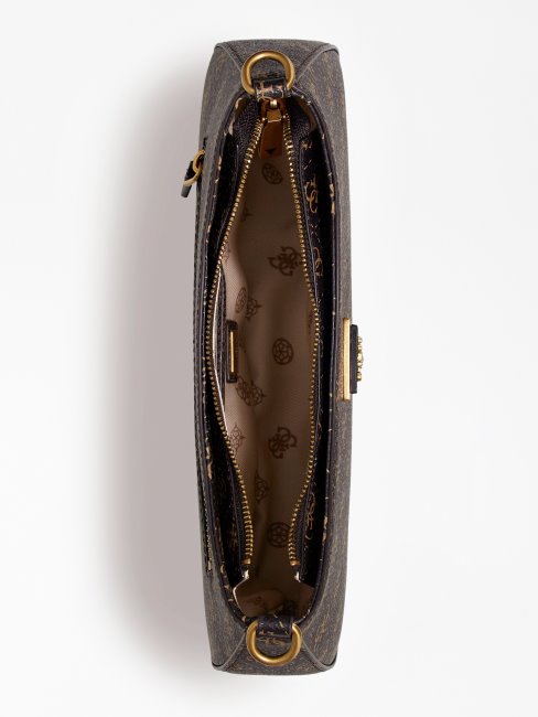 Sac Porté épaule à Logo Alexie 4g Marron Guess