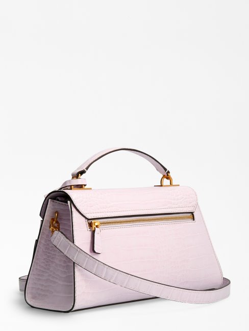 Sac à Main Imprimé Croco Enisa Lilas Guess