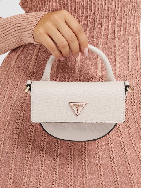 Mini Sac Alexie Saffiano Guess Rose