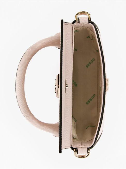 Mini Sac Alexie Saffiano Guess Rose