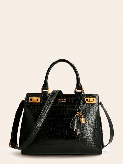 Sac à Main Guess Katey Croco Noir