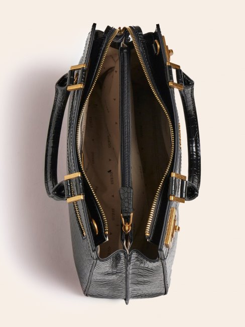 Sac à Main Guess Katey Croco Noir