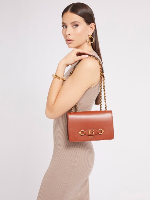 Izzy Mini Sac à Bandoulière Marron Guess