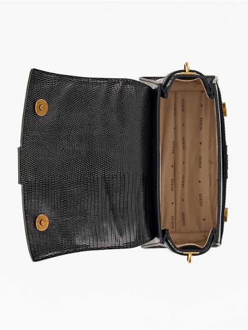 Mini Sac à Main Imprimé Python Ginevra Guess Noir