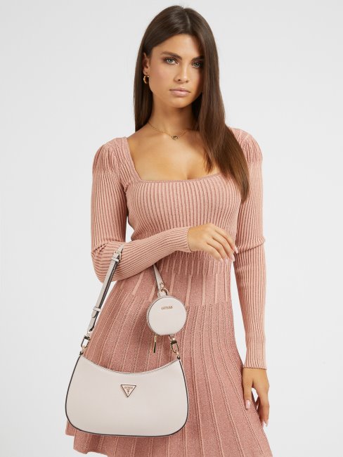 Sac Bandoulière Alexie Saffiano Rose Guess