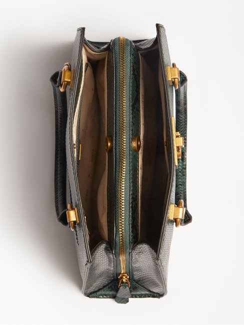 Sac à Main Imprimé Python Katey Vert Guess