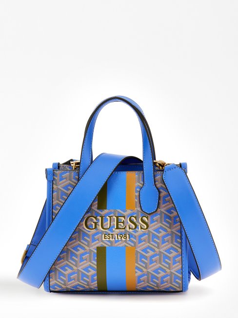 Mini Sac Silvana Logo 4g Bleu Guess