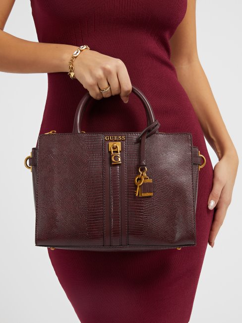 Sac à Main Guess Rouge Imprimé Python Ginevra