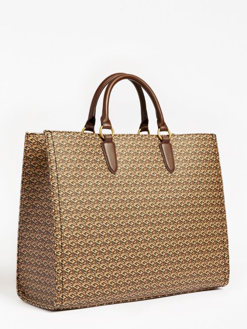 Sac à Main Logo Ederle Marron Guess