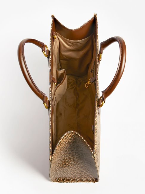 Sac à Main Logo Ederle Marron Guess