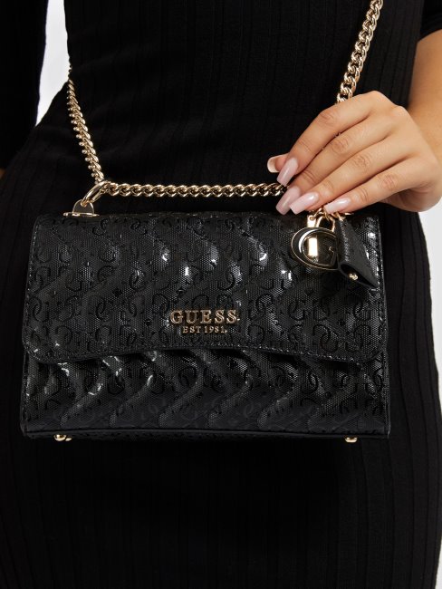 Sasky 4g Logo Mini Sac à Bandoulière Noir Guess