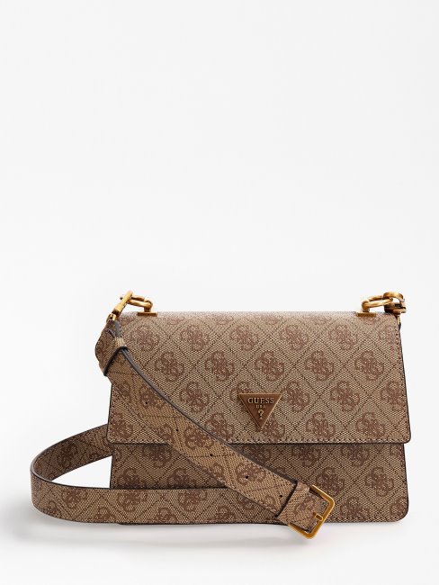 Mini Sac à Bandoulière Guess Beige Logo Alexie 4g