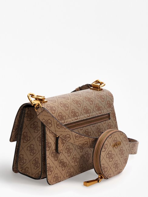 Mini Sac à Bandoulière Guess Beige Logo Alexie 4g