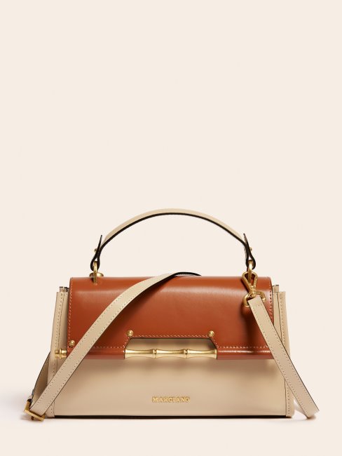 Sac à Main Guess En Cuir Véritable Marron Alia