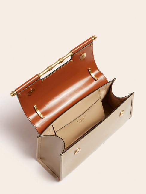 Sac à Main Guess En Cuir Véritable Marron Alia