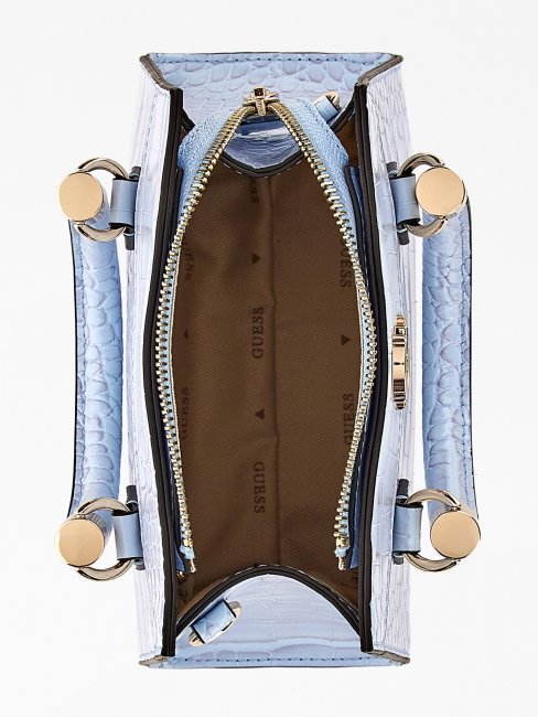 Mini Sac à Main Nell Croco Bleu Clair Guess