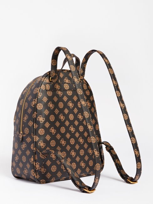 Sac à Dos Marron Guess Manhattan 4g Logo Pivoine